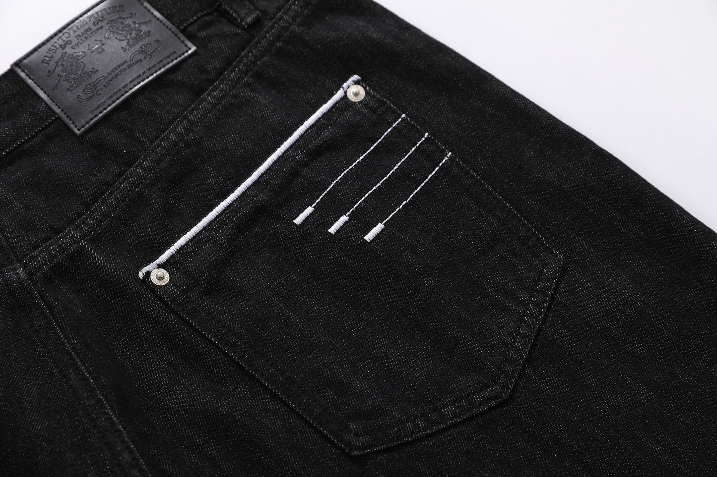 Embroidery Stripe Denim Half Jeans WN25965