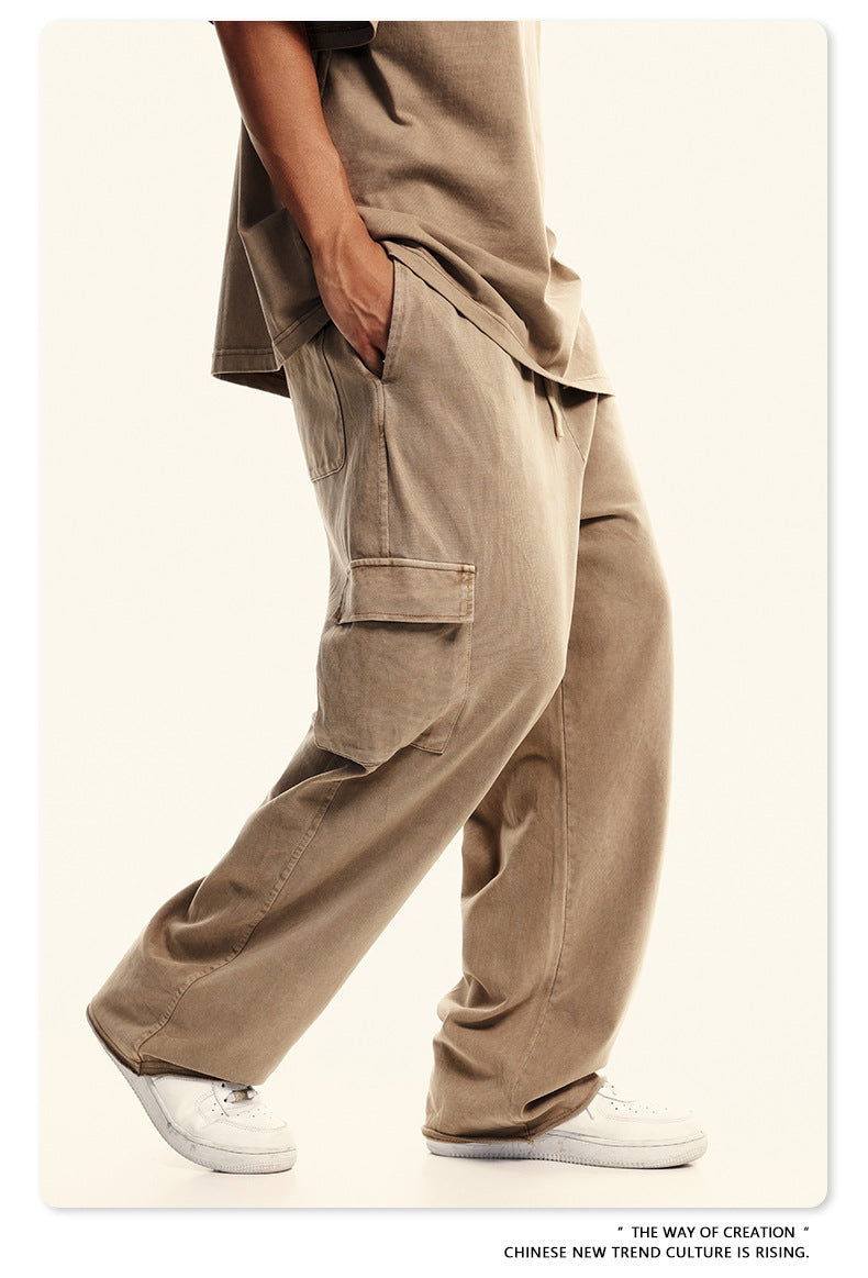 Wide-leg Thin Cargo Sweatpants WN6022