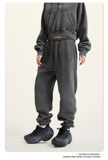Wide-leg Washed Sweatpants WN6462