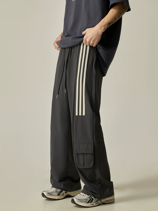 Side Stripe Wide-leg Sporty Pants WN6259