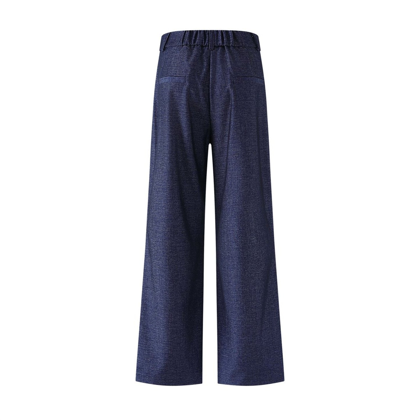 Drape Elastic Waist Wide-Leg Trousers WN15101