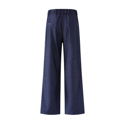 Drape Elastic Waist Wide-Leg Trousers WN15101