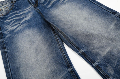 Washed Whiskers Flare Denim Jeans WN25832