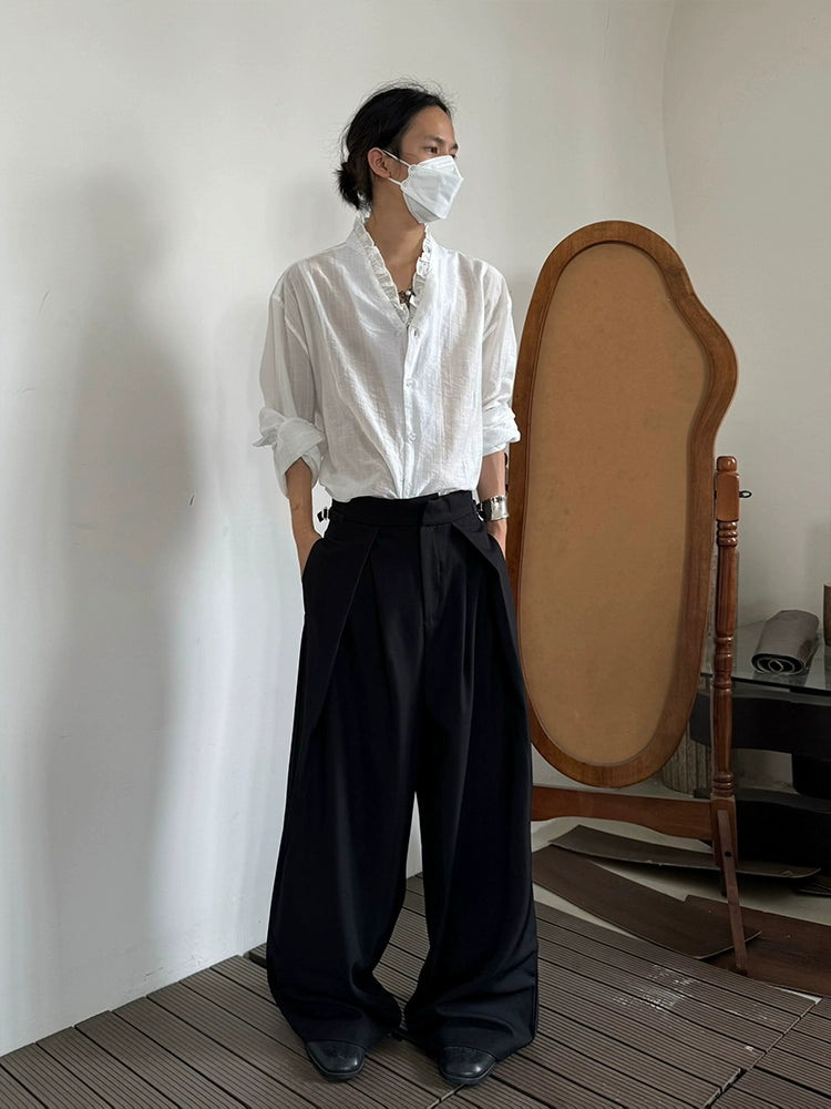 Adjustable Waist Wide Leg Trousers WN20030