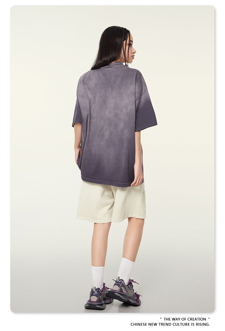 Washed Oversize Short-sleeve T-shirt WN6453