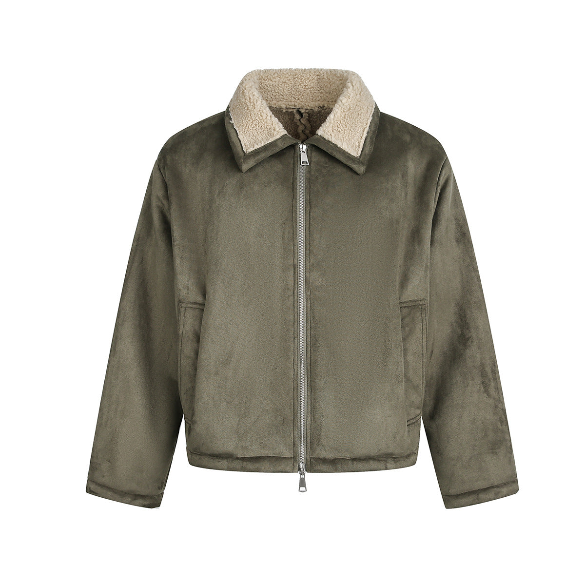 Fleece Lining Boa Zipper Jacket WN21911