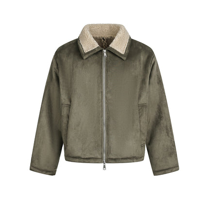 Fleece Lining Boa Zipper Jacket WN21911