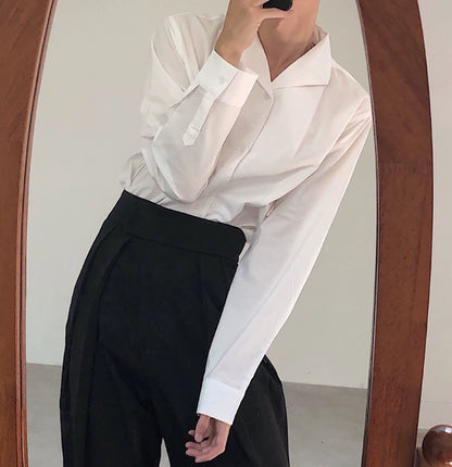 Open Collar Long Sleeve Shirt WN21656