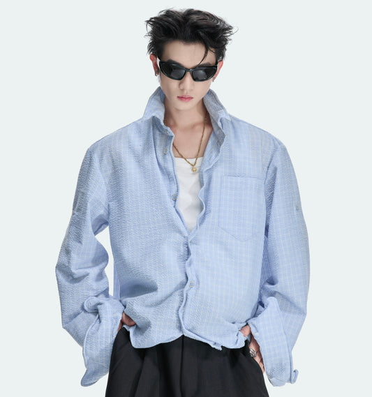 Textured Plaid Drawstring-Hem Jacket WN27041