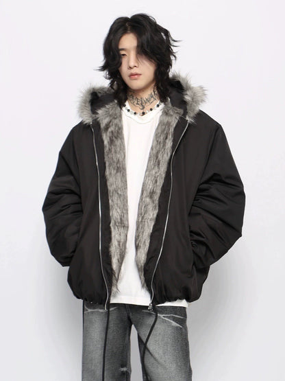 Fake Fur Hooded Puffer Jacket WN10958