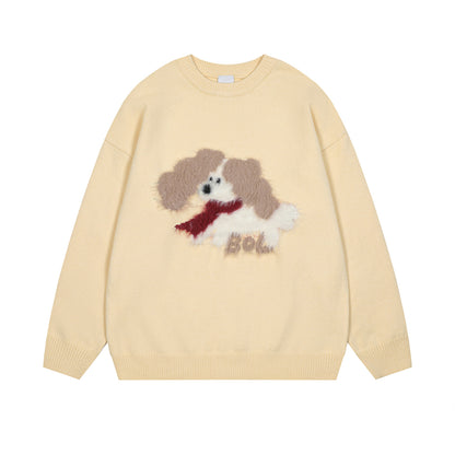 Dog Design Knit Sweater WN10975