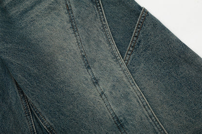 Heavy Wash Wide-Leg Denim Jeans WN16110