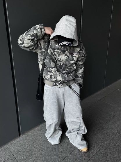 Detachable Hooded Camouflage Puffer Jacket WN10850