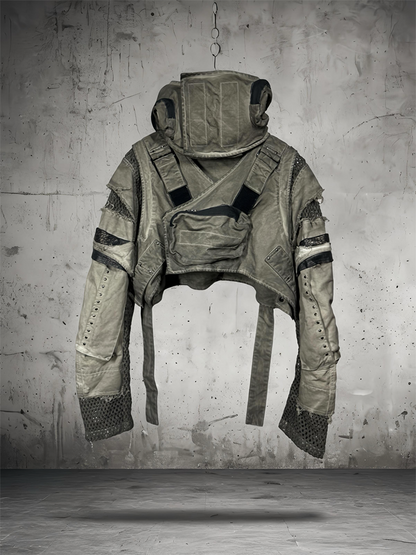 Deconstructed Detachable Hooded Short Jacket WN21999