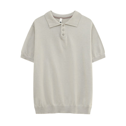 Rib Knit Short Sleeve Polo Shirt WN24990