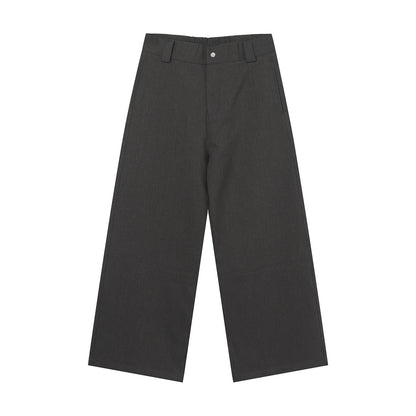 Wide Leg Pleats Seam Trousers WN24925