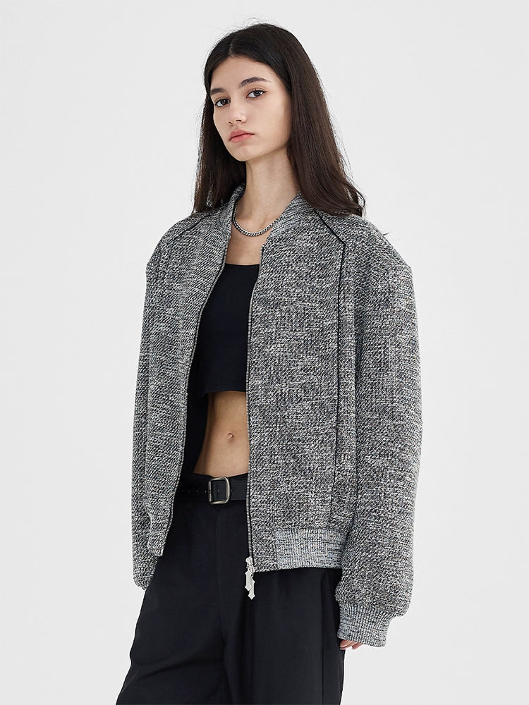 Jacquard Zipper Jacket WN8642