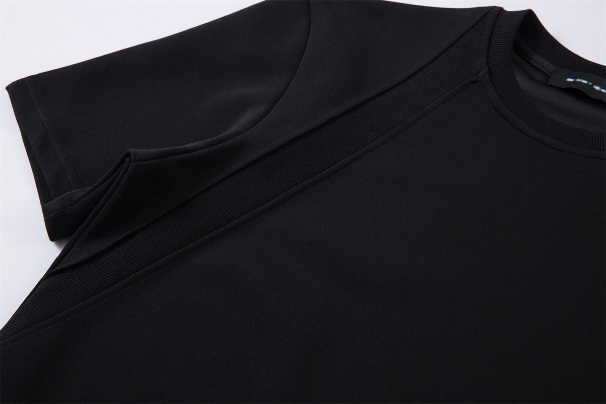 Heavyweight Air Layer Patchwork Oversize Short Sleeve T-Shirt WN26905
