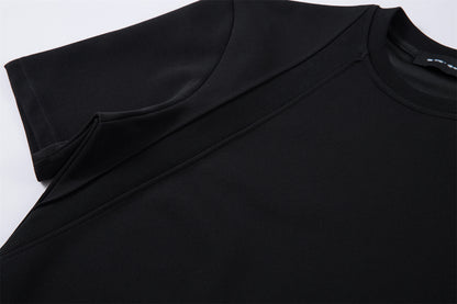 Heavyweight Air Layer Patchwork Oversize Short Sleeve T-Shirt WN26905