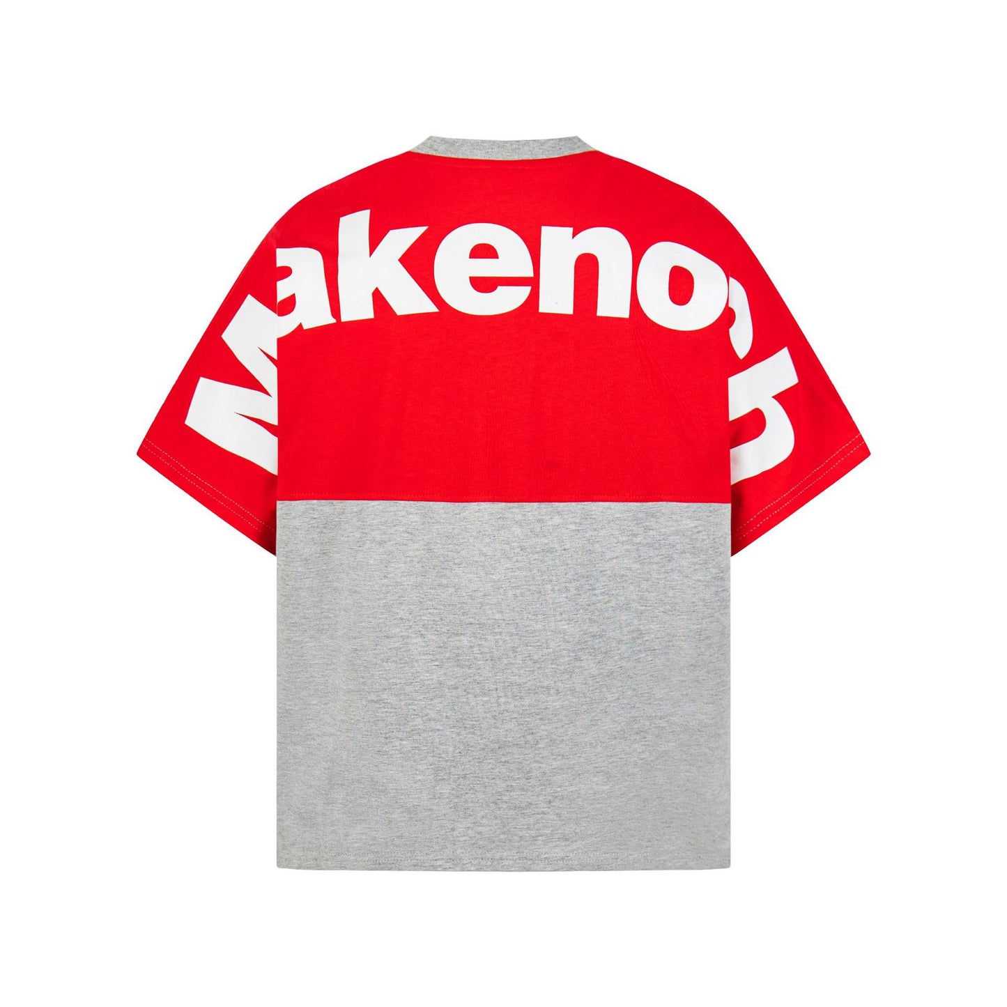 Letter Print Patchwork Oversize Short Sleeve T-Shirt WN25857