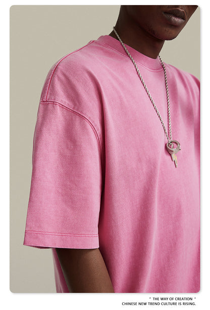 Washed Oversize Short-sleeve T-shirt WN6457