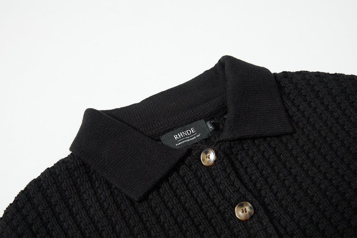 Jacquard Collar Knit Cardigan WN23058