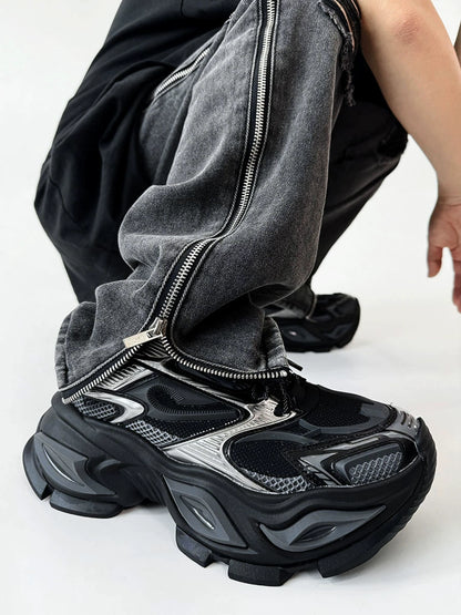 Heterochromatic Chunky Design Shoes WN19186