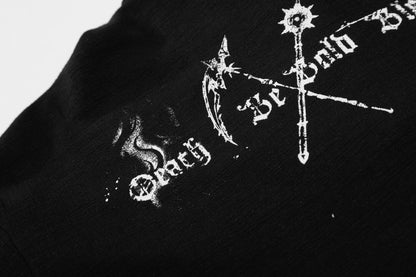 Grim Reaper Print Oversize Long Sleeve T-Shirt WN27957