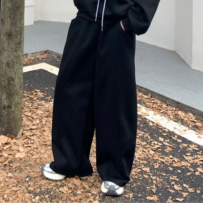 Toggle Button Sweatshirt & Wide Leg Pants Setup WN25201