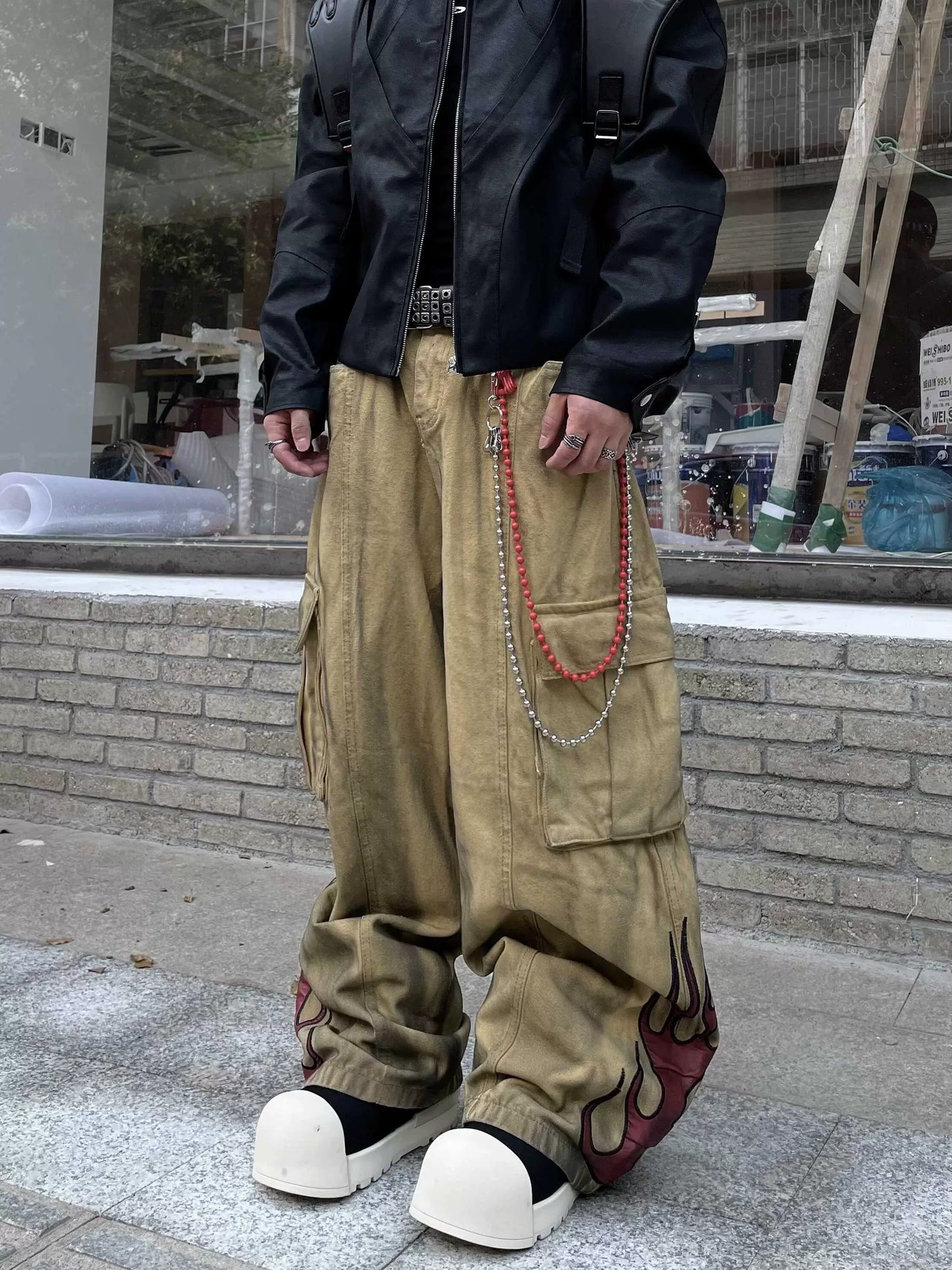 Wide Leg Cargo Pants WN9000