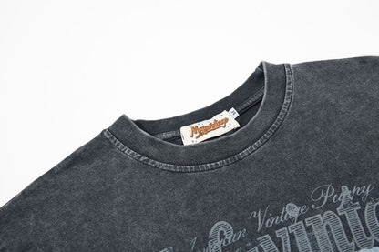 Washed Dog Graphic Cotton Oversize Short Sleeve T-Shirt WN25739