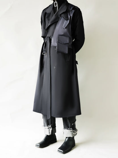 Military-Inspired Mid-Length Trench Coat WN11854