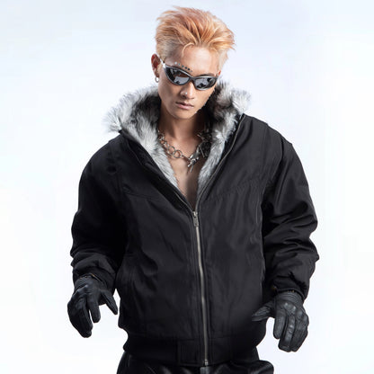 Fleece Lining Stand Neck Puffer Jacket WN20631