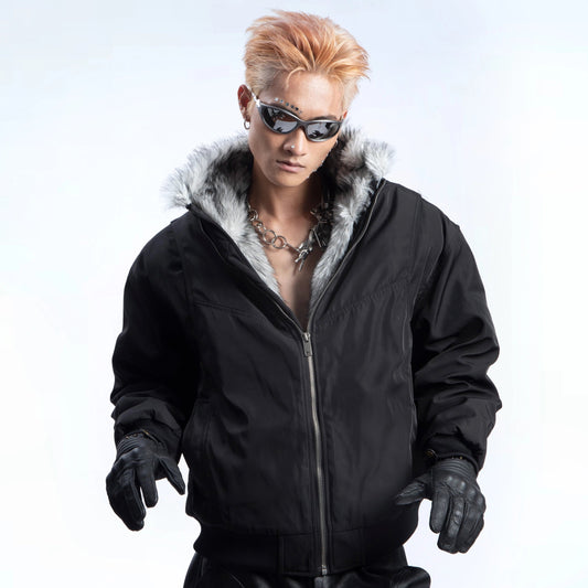 Fleece Lining Stand Neck Puffer Jacket WN20631