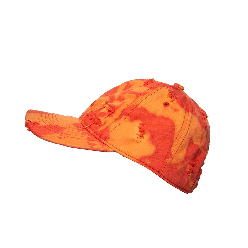 Tie-Dye Damage Deep Curved-Brim Cap WN21145