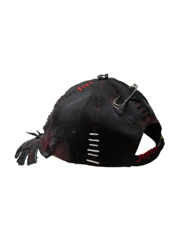 Irregular Damage Punk Curved-Brim Cap WN21116