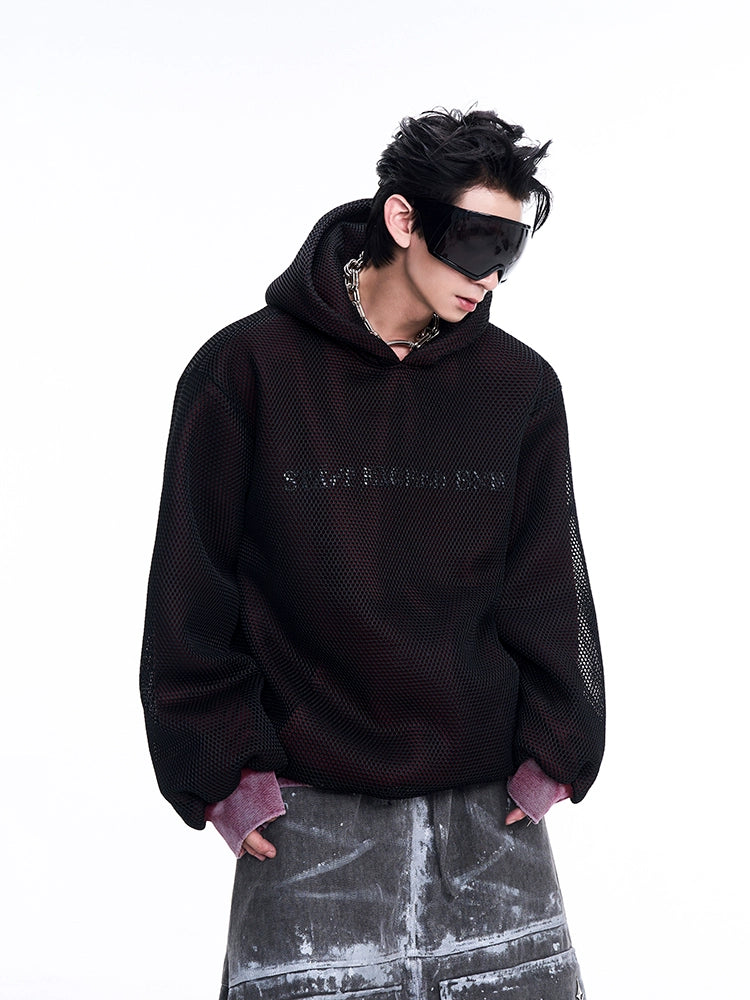 Mesh Knit Fleece Hoodie WN10228