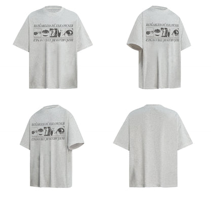 Graphic Letter Print Short Sleeve T-Shirt WN26174