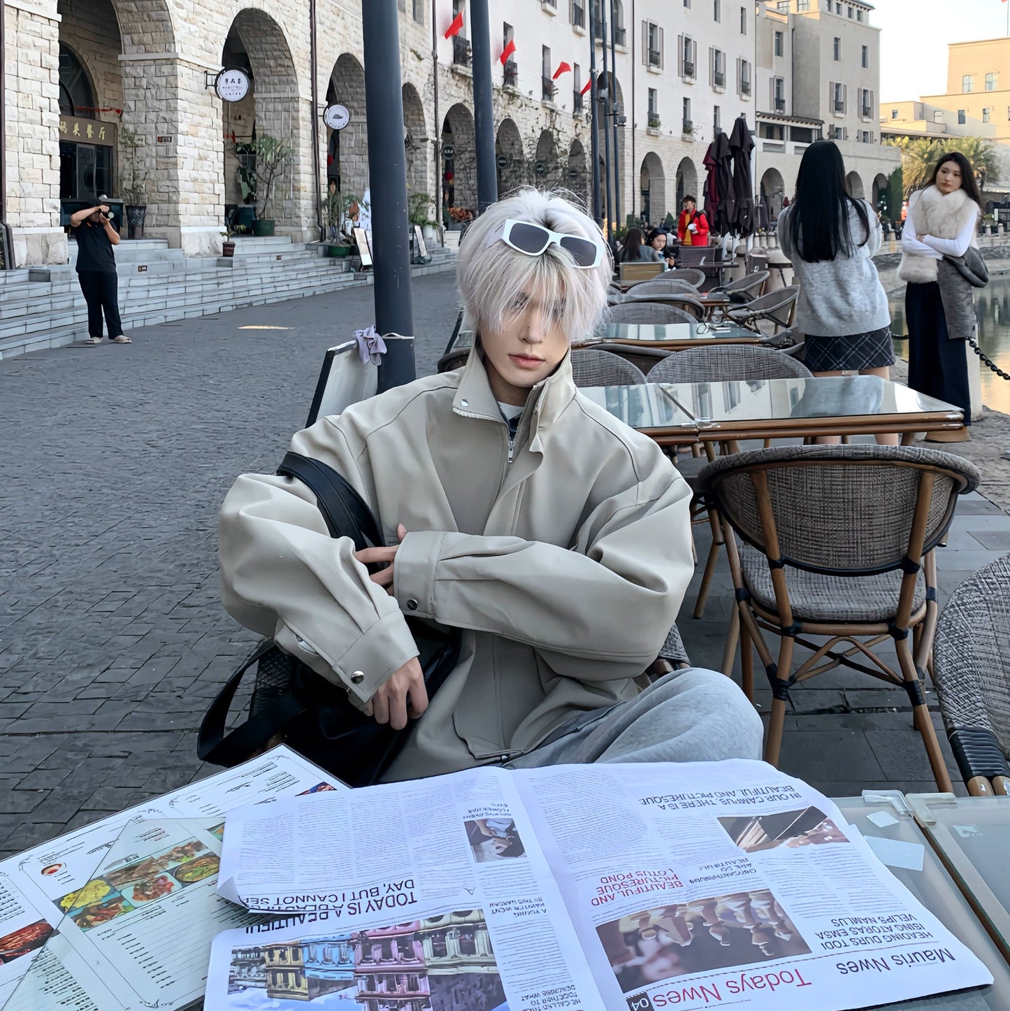 Heavyweight Stand-Neck Zipper Jacket WN19938