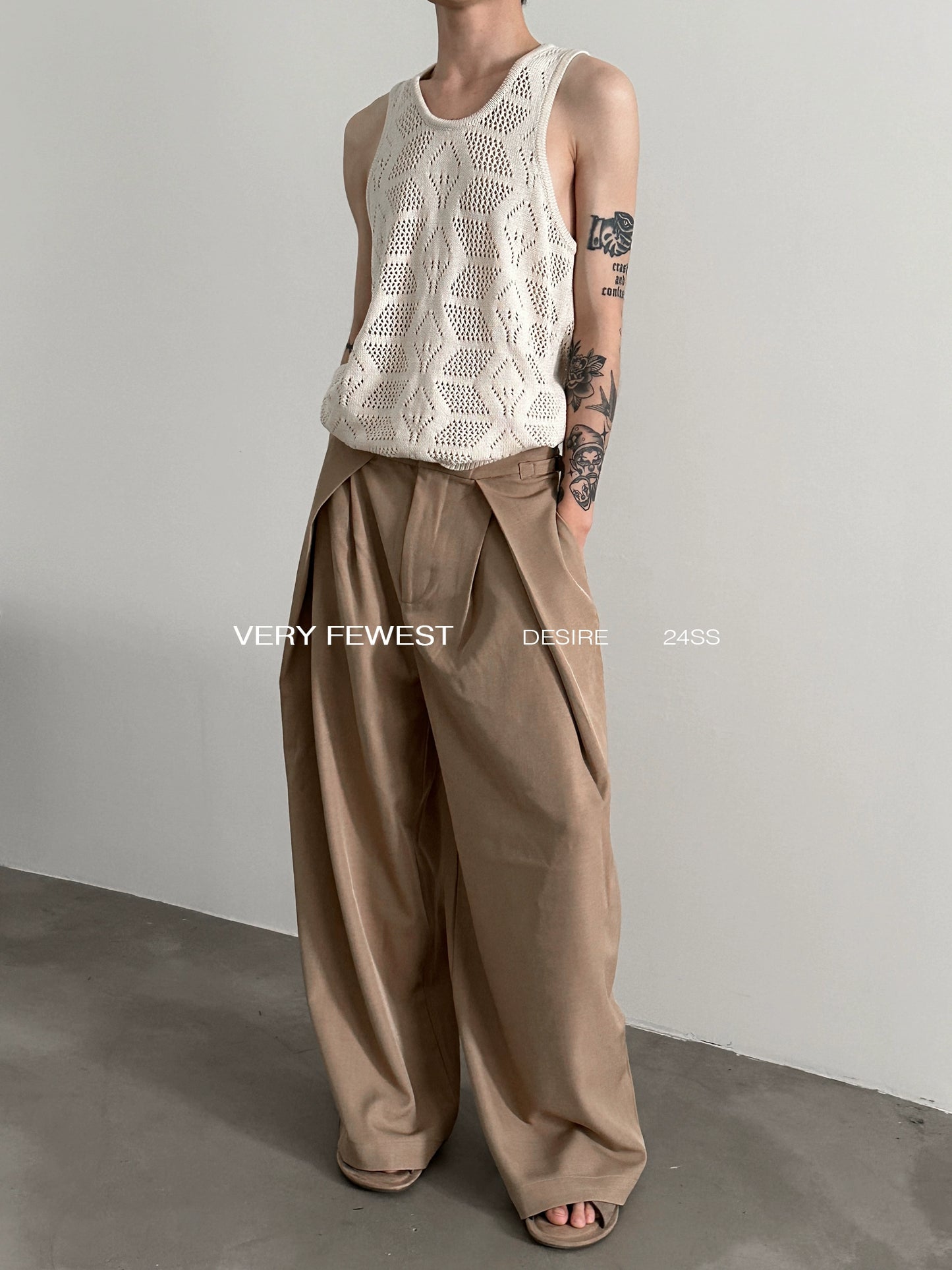 Drawstring Adjustable Tuck-in Wide Leg Trousers WN8887