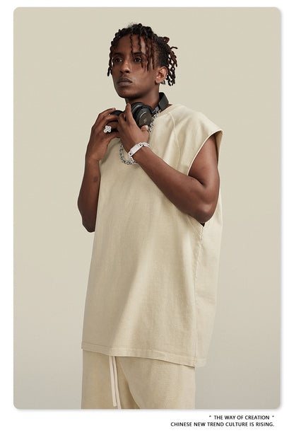 Washed Oversize Tank Top T-shirt WN6447