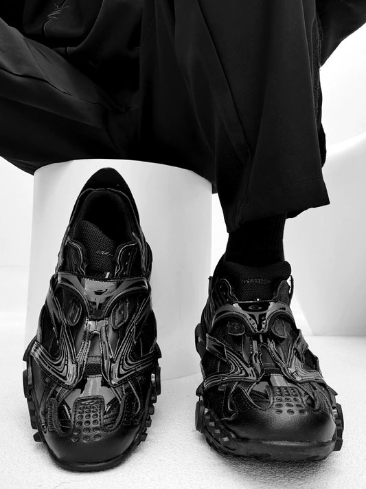 Crocodile-Pattern Thick Sole Sporty Sneakers WN21276