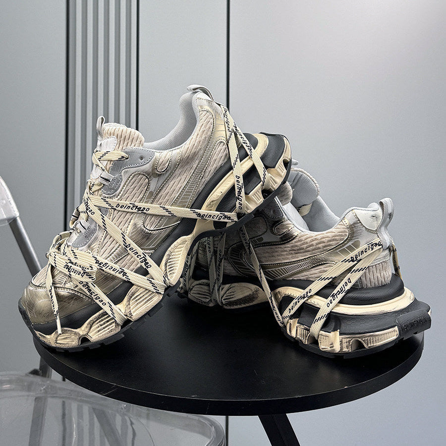 Chunky Platform Strappy Lace-Up Sneakers WN24854