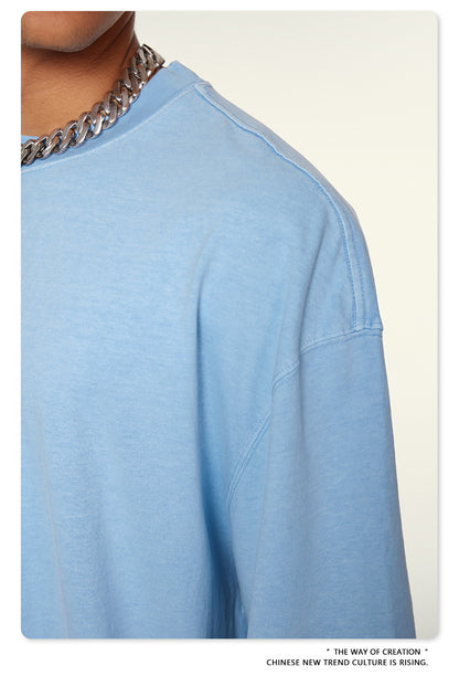 Washed Oversize Short-sleeve T-shirt WN6457