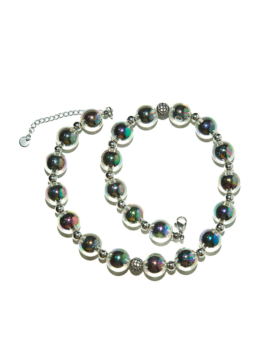 Holographic Pearl Bead Necklace WN21130