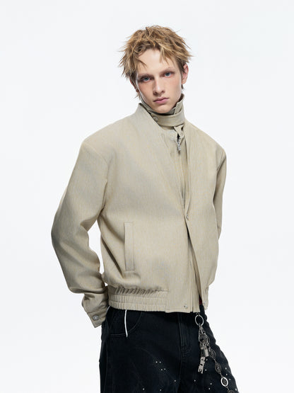 Fake Layered Deconstruction Detachable Standing-Collar Jacket WN23548