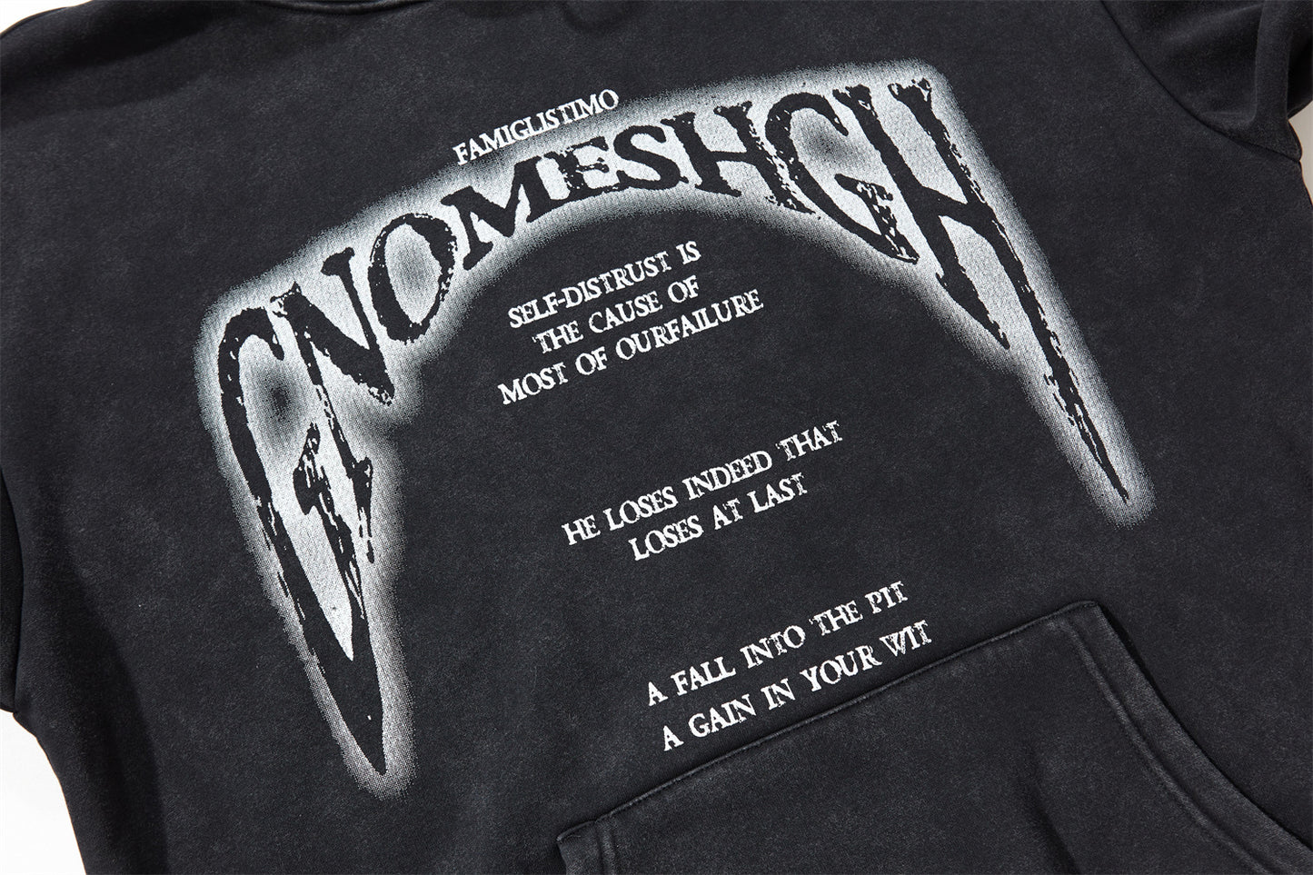 Oversize Letter Print Pullover Hoodie WN11500