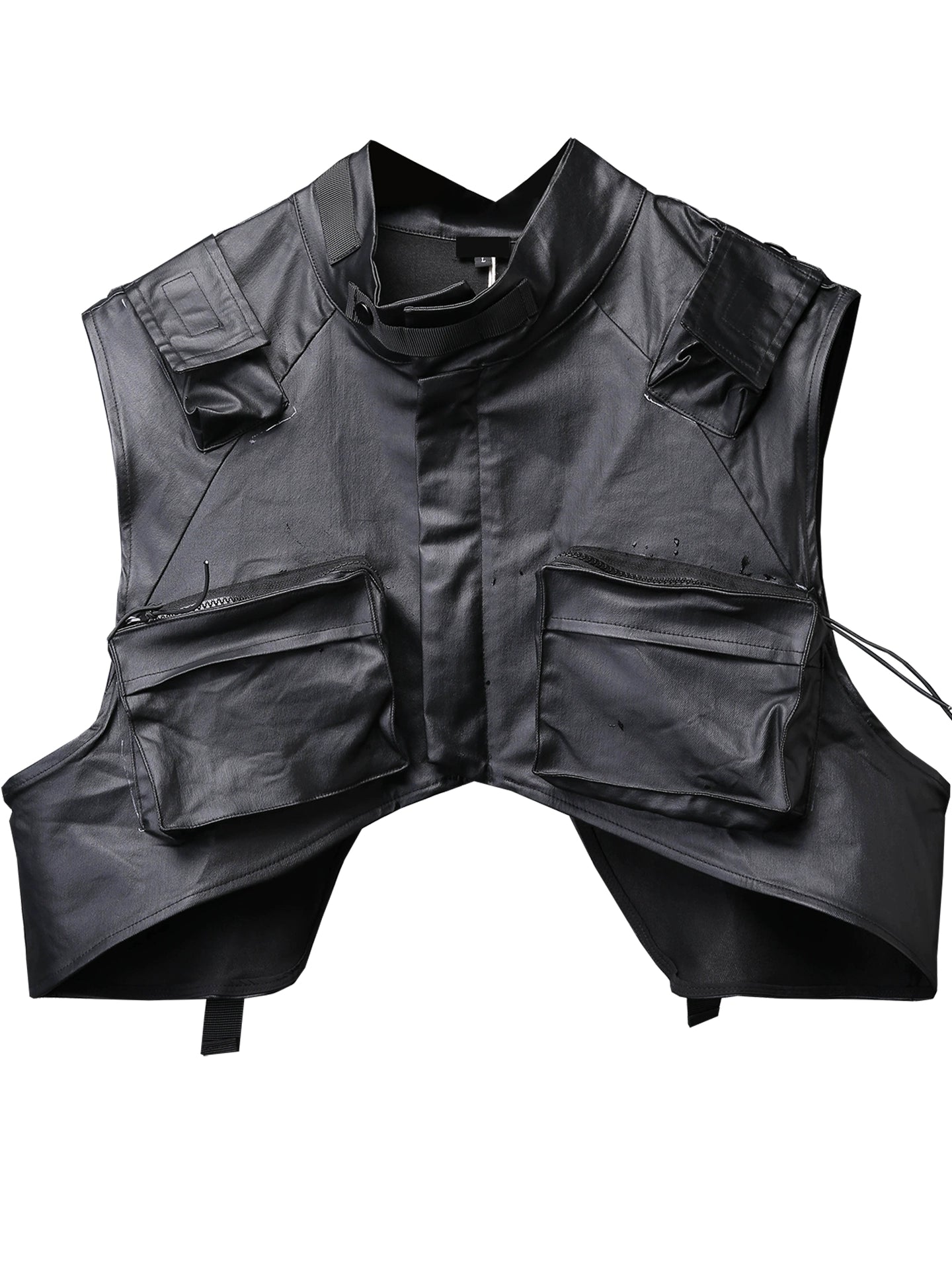 Stand Neck Large Pockets Tactical Coating Vest WN22360