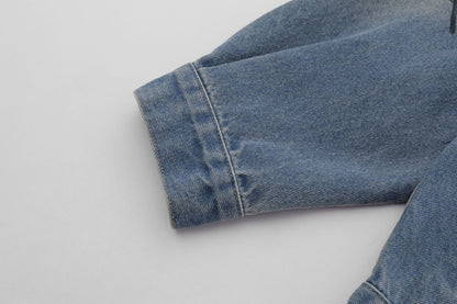 Spiderweb Graffiti Oversize Denim Jacket WN11136