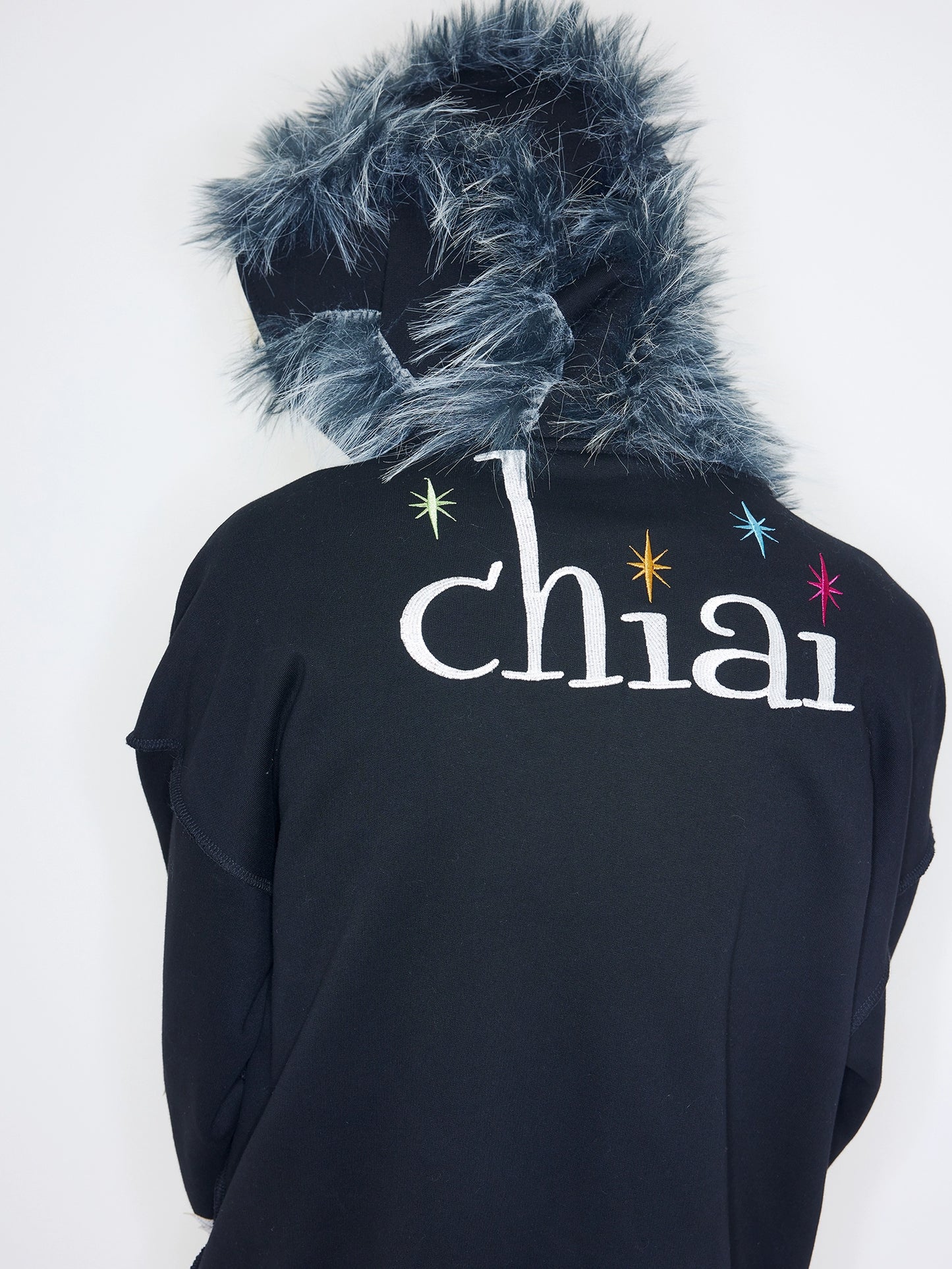 Embroidery Letter Design Hooded Zipper Jacket WN19104